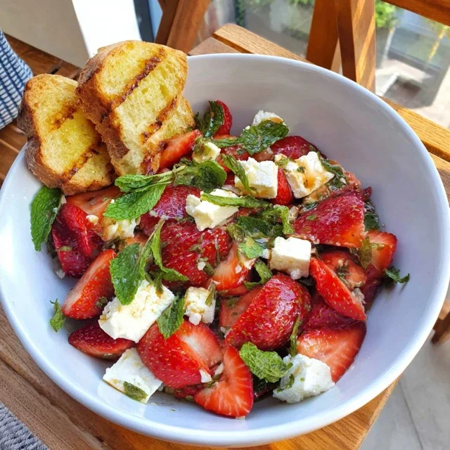 Frisse Aardbeien Salade met Feta en Munt