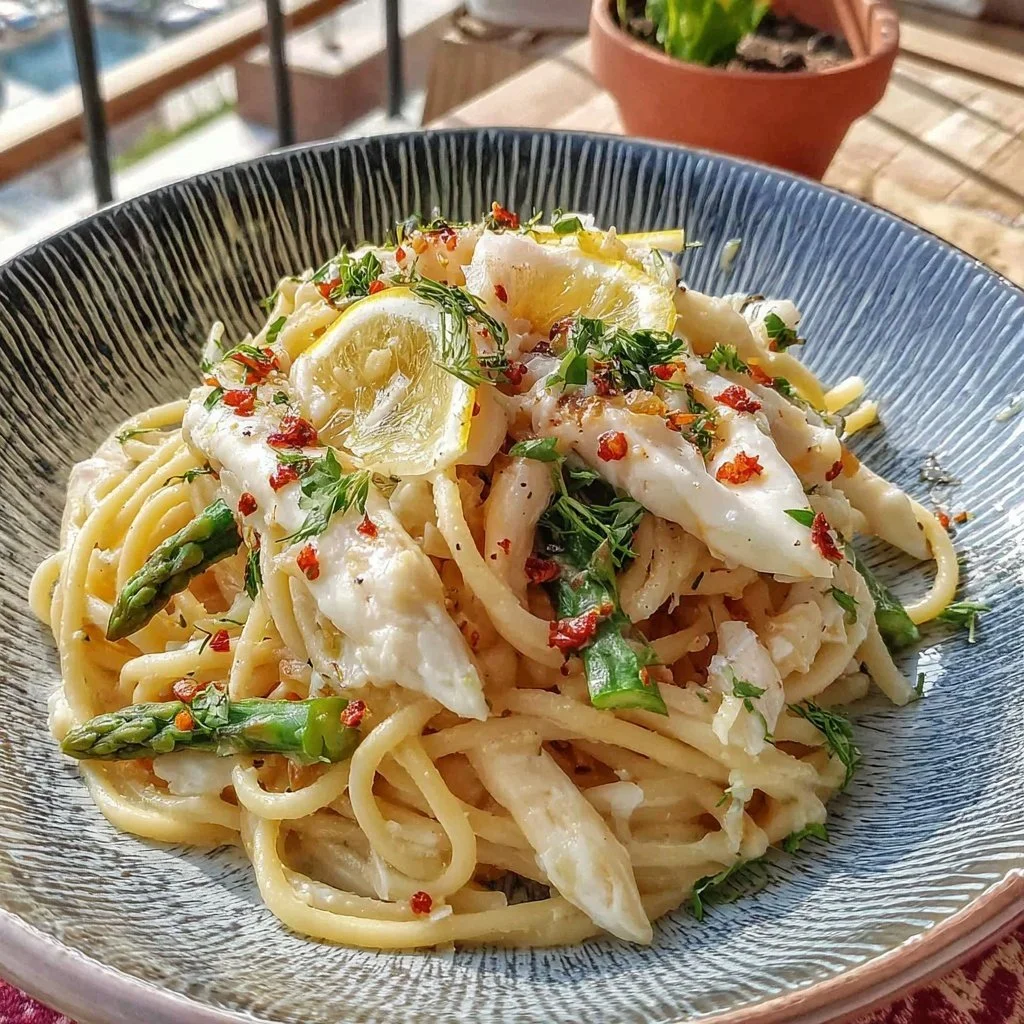 Pasta met Witte Asperges en Citroen
