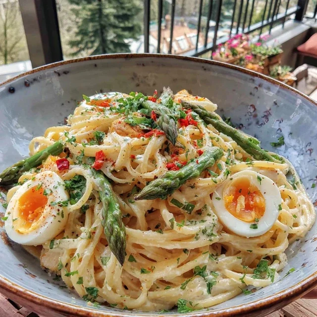 Pasta met Witte Asperges en Citroen