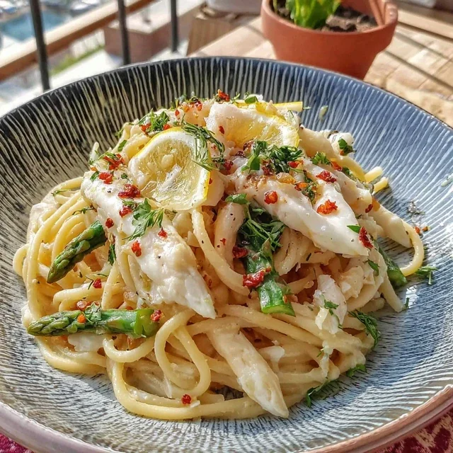 Pasta met Witte Asperges en Citroen