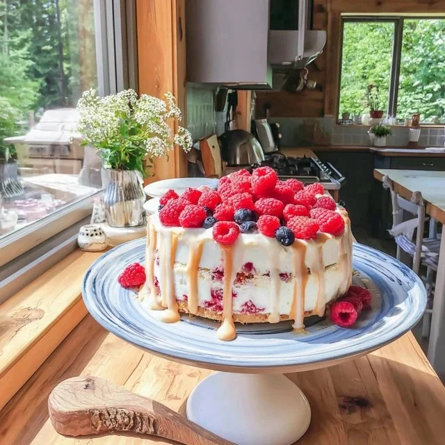 Vernieuwende frambozen-cheesecake zonder bakken